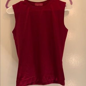 super cute soft red stretchy muscle t